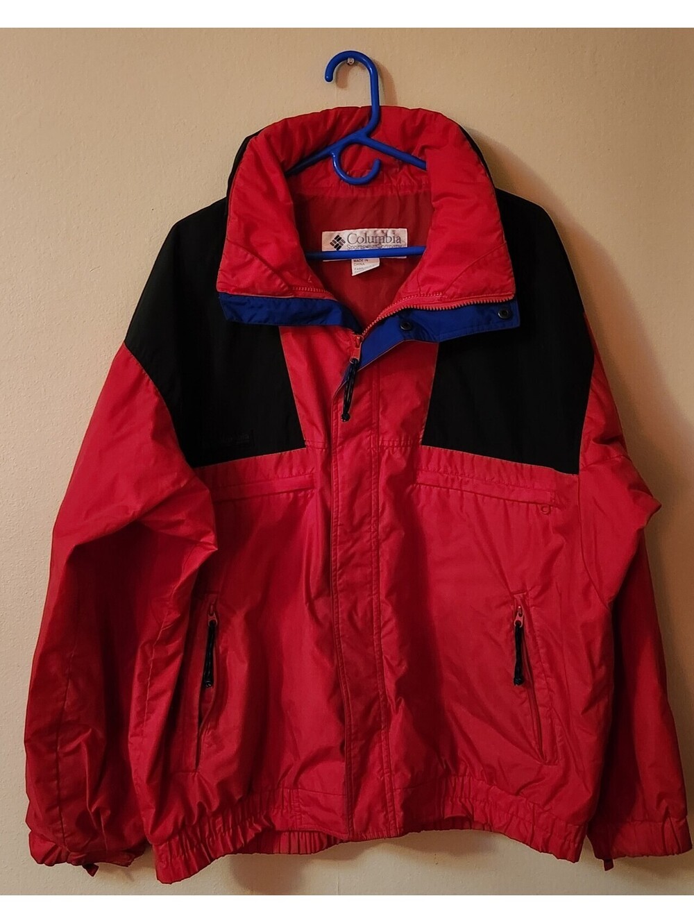 VINTAGE Columbia Vamoose Jacket Men's Large Red & Black Warm High Quality